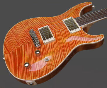 Standard 6-string, Pencil flame top